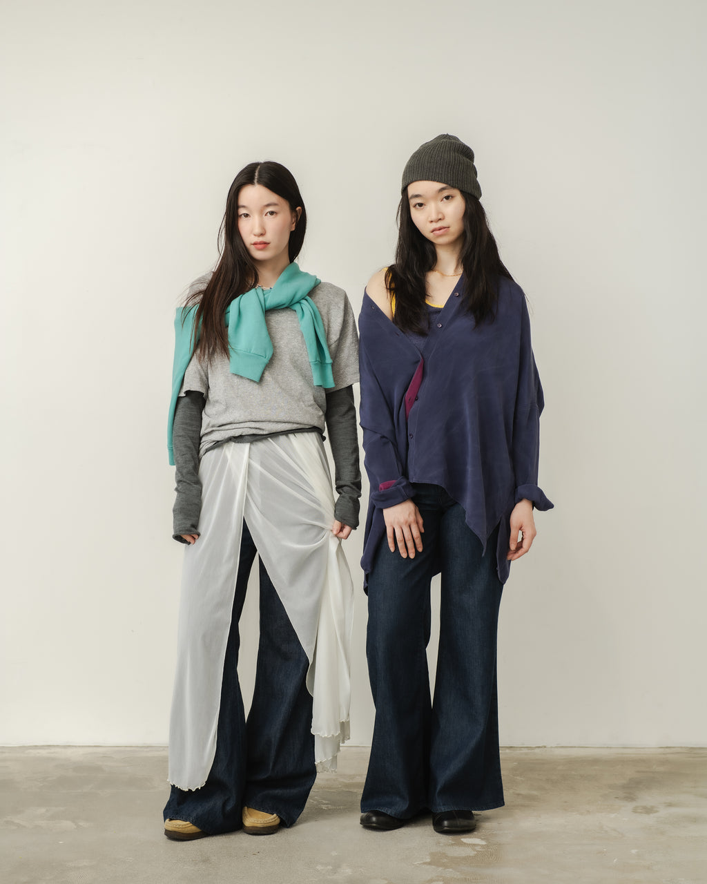 flare denim pants