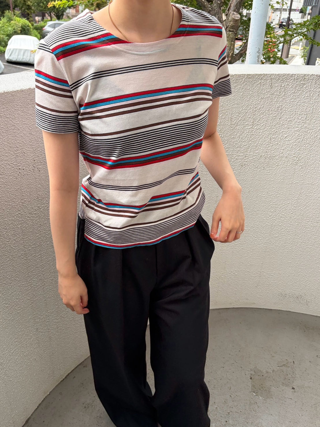 Sausalito Multi Stripe Tee